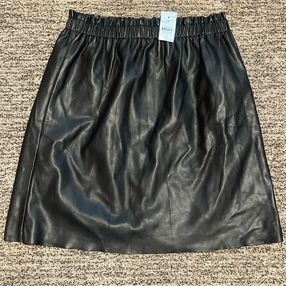 NWT Loft Faux Leather Skirt